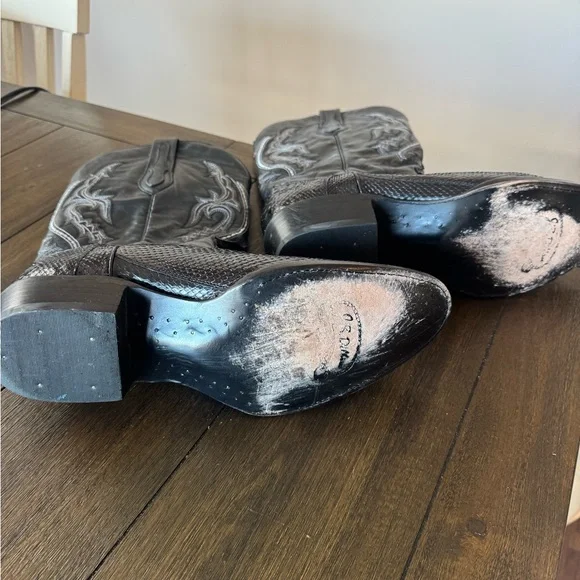 J.B. Dillon Charcoal Snakeskin Men's Boots - Picture 6 of 6